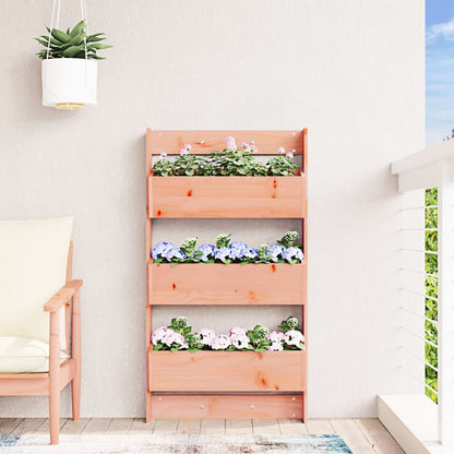 Wand-Pflanzkübel 3 Fächer 60X18,5X110 Cm Massivholz Douglasie