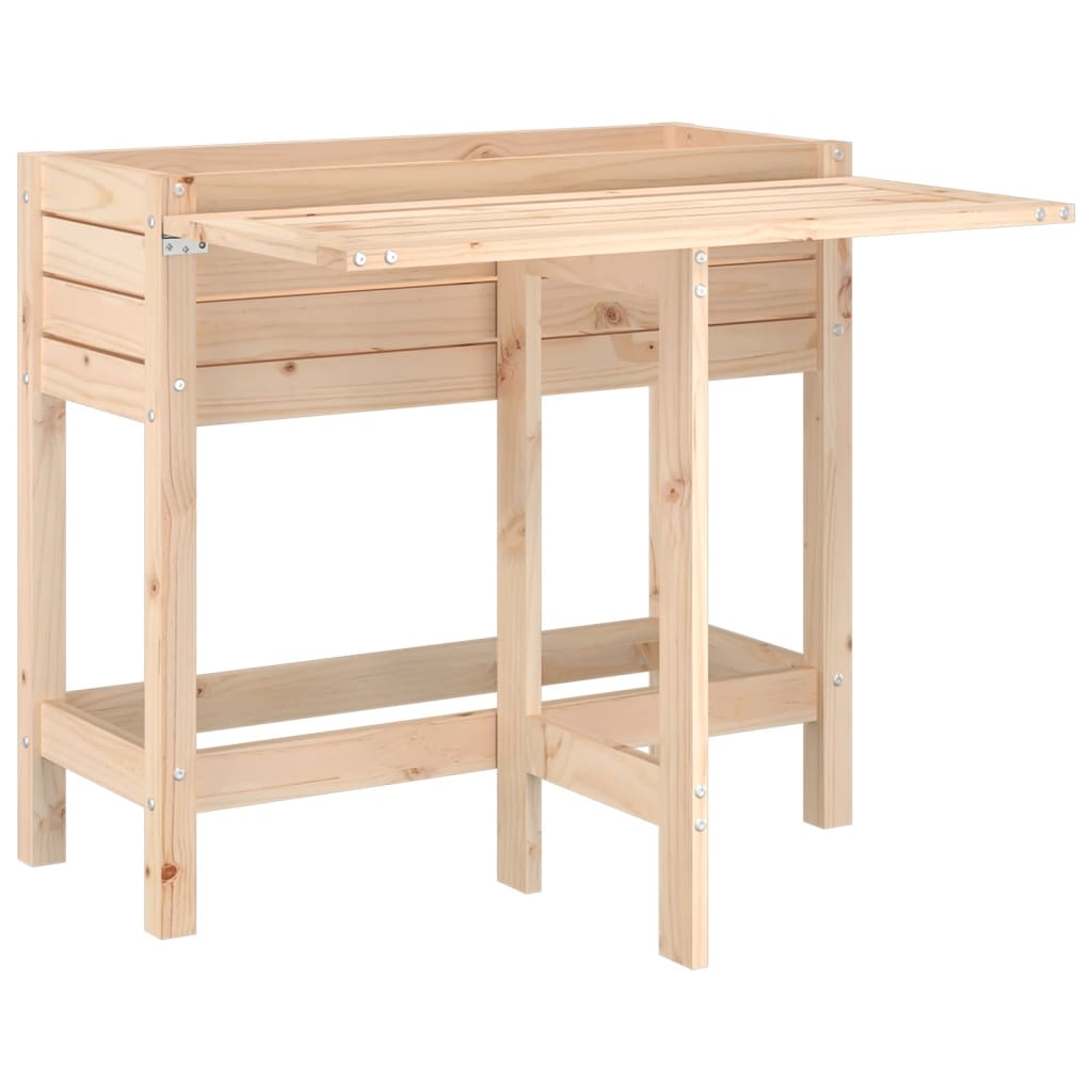Pflanzkübel Mit Klapptisch Massivholz Kiefer