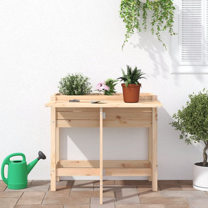 Pflanzkübel Mit Klapptisch Massivholz Kiefer