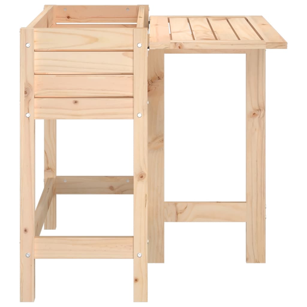 Pflanzkübel Mit Klapptisch Massivholz Kiefer