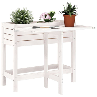 Pflanzkübel Mit Klapptisch Massivholz Kiefer