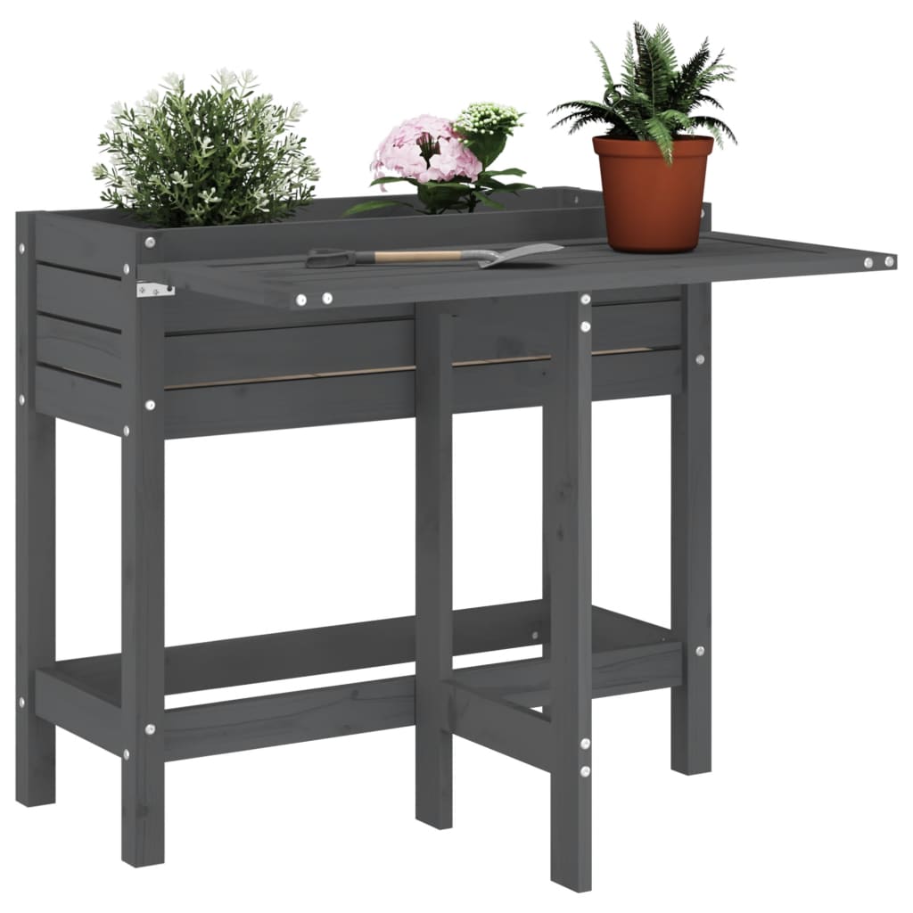 Pflanzkübel Mit Klapptisch Massivholz Kiefer