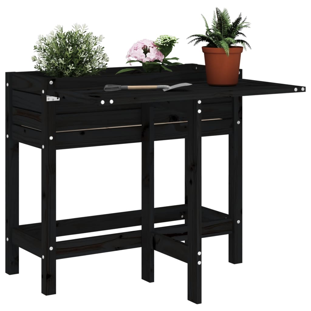 Pflanzkübel Mit Klapptisch Massivholz Kiefer