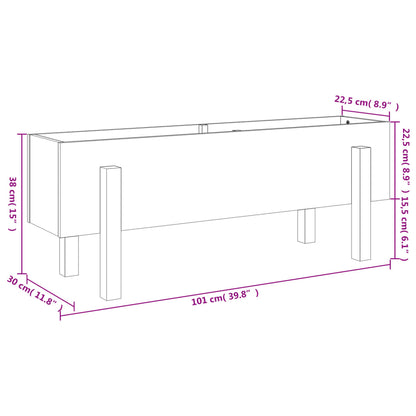 Hochbeet 101X30X38 Cm Massivholz Douglasie