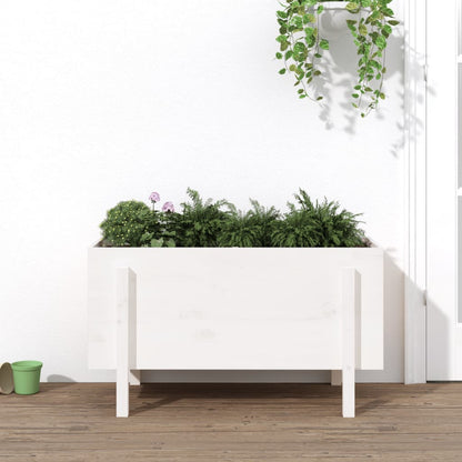 Hochbeet Weiß 101X50X57 Cm Massivholz Kiefer