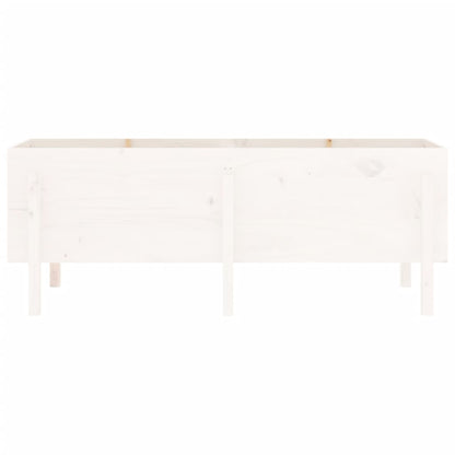 Hochbeet Weiß 160X50X57 Cm Massivholz Kiefer