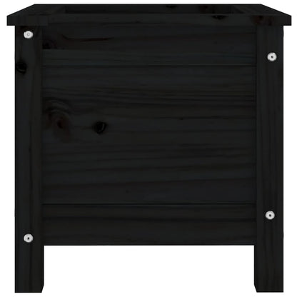 Pflanzkübel Schwarz 40X40X39 Cm Massivholz Kiefer