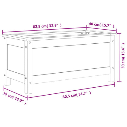 Pflanzkübel 82,5X40X39 Cm Massivholz Douglasie