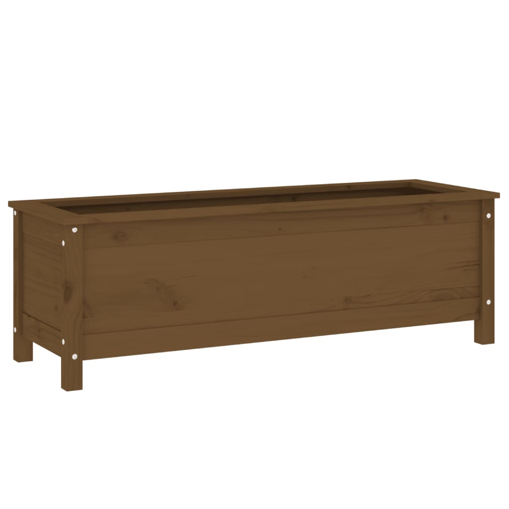 Hochbeet Honigbraun 119,5X40X39 Cm Massivholz Kiefer