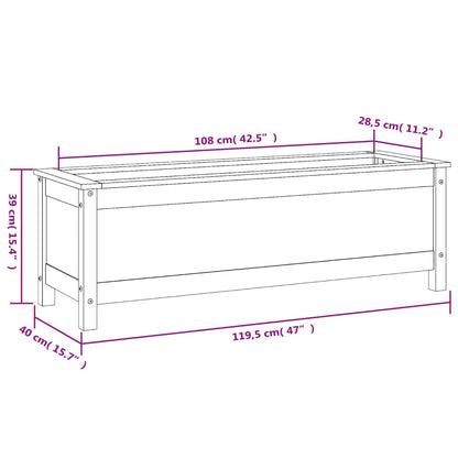 Hochbeet 119,5X40X39 Cm Massivholz Douglasie