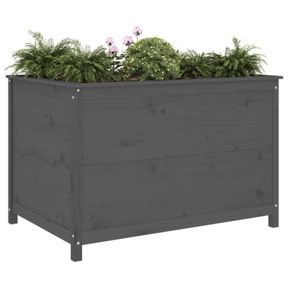 Hochbeet Grau 119,5X82,5X78 Cm Massivholz Kiefer