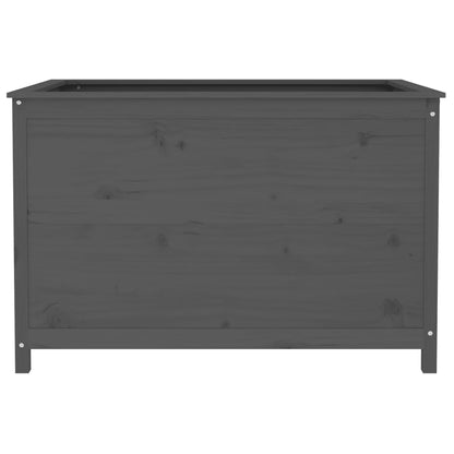Hochbeet Grau 119,5X82,5X78 Cm Massivholz Kiefer