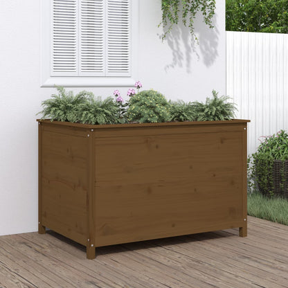 Hochbeet Honigbraun 119,5X82,5X78 Cm Massivholz Kiefer