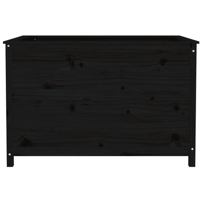 Hochbeet Schwarz 119,5X82,5X78 Cm Massivholz Kiefer