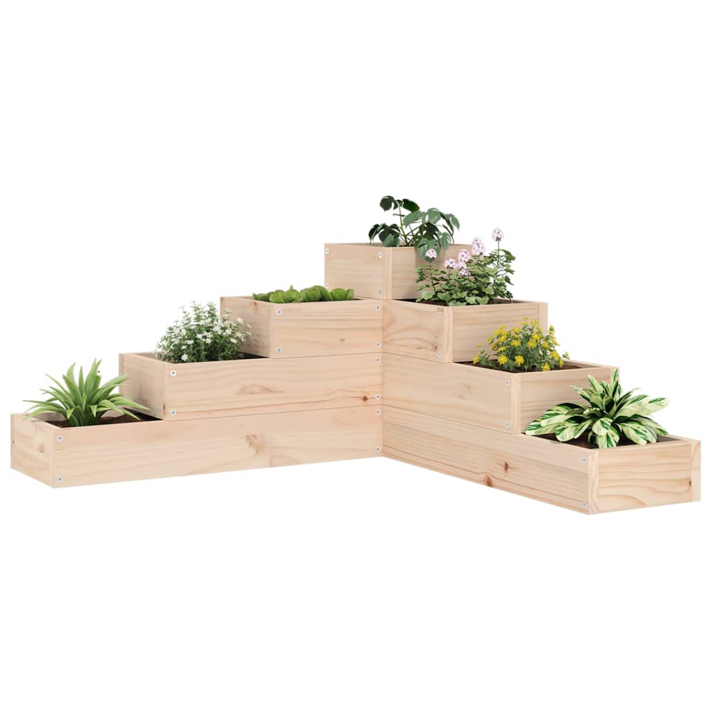 Garten-Pflanzgefäß 4-Stufig 106X104,5X36 Cm Massivholz Douglasie