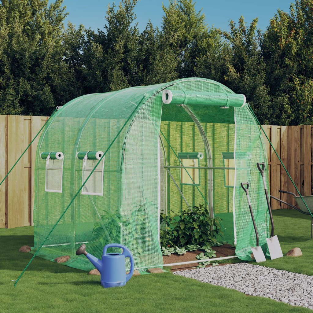 Gewächshaus Mit Stahlrahmen 16 M² 8X2X2 M