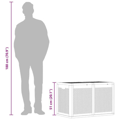 Gartenbox Pp Rattan 180 L