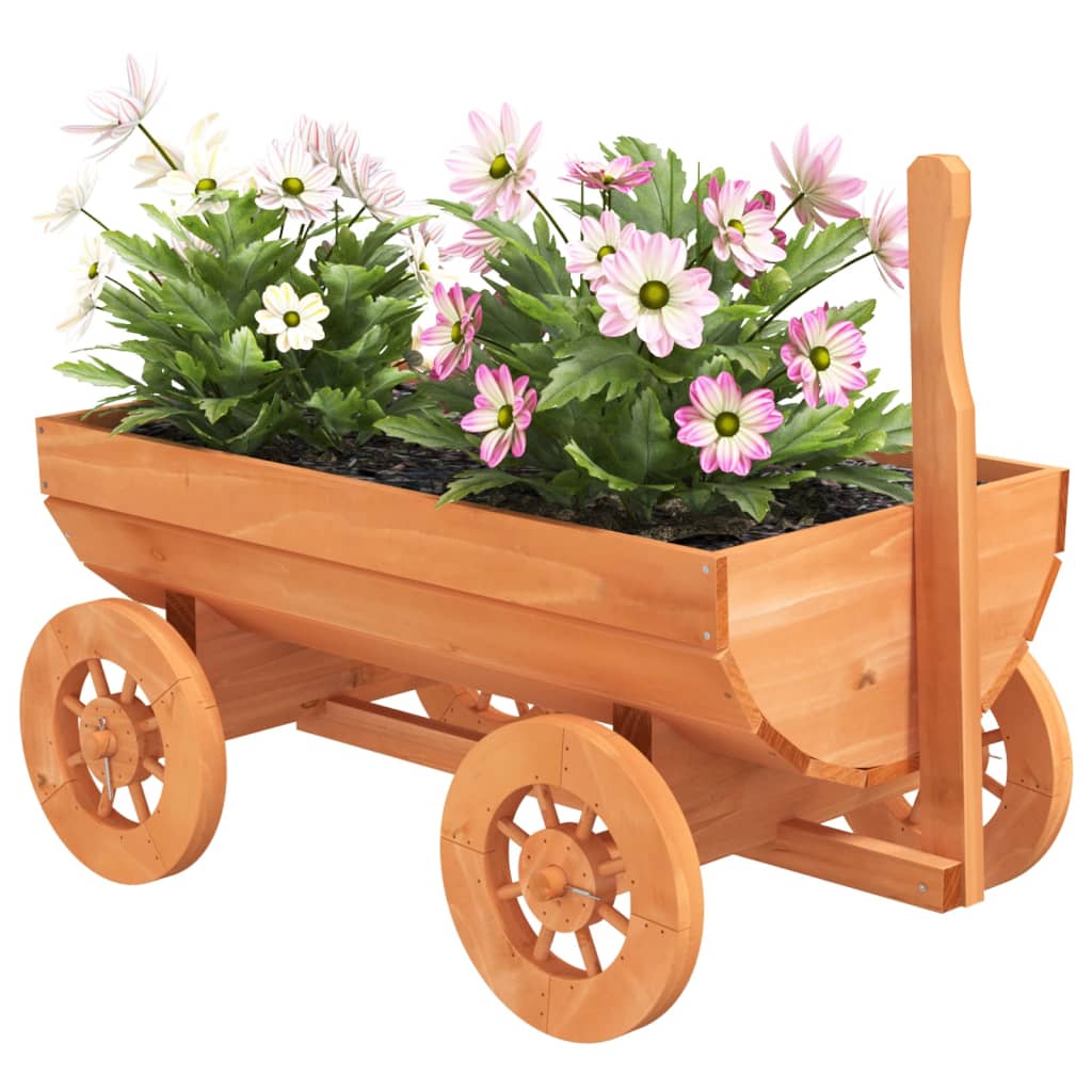 Deko-Wagen 70X43X54 Cm Massivholz Tanne Braun