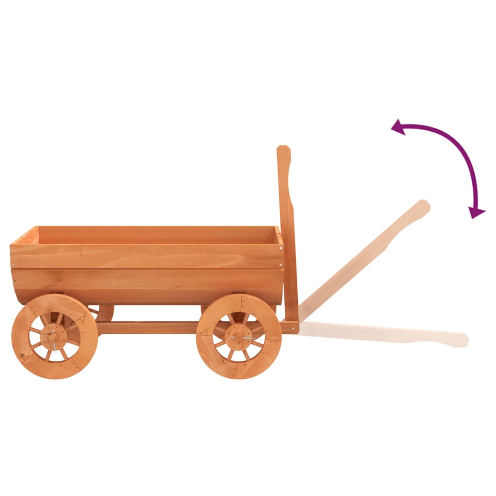 Deko-Wagen 70X43X54 Cm Massivholz Tanne Braun