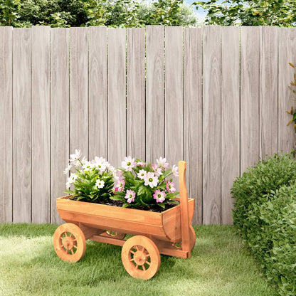 Deko-Wagen 70X43X54 Cm Massivholz Tanne Braun