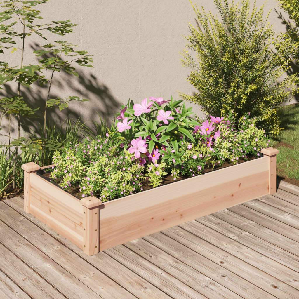 Hochbeet Mit Einsatz 240X120X25 Cm Massivholz Tanne