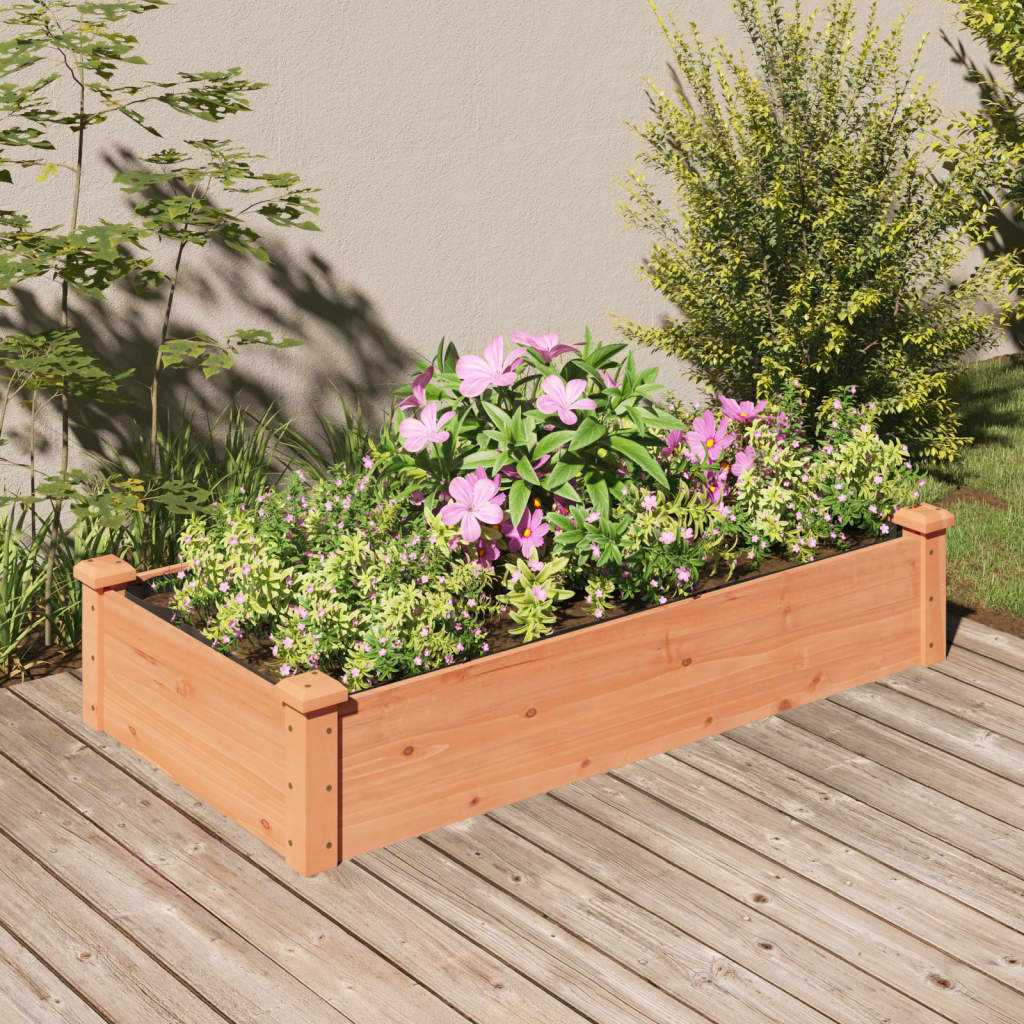 Hochbeet Mit Einsatz 240X120X25 Cm Massivholz Tanne