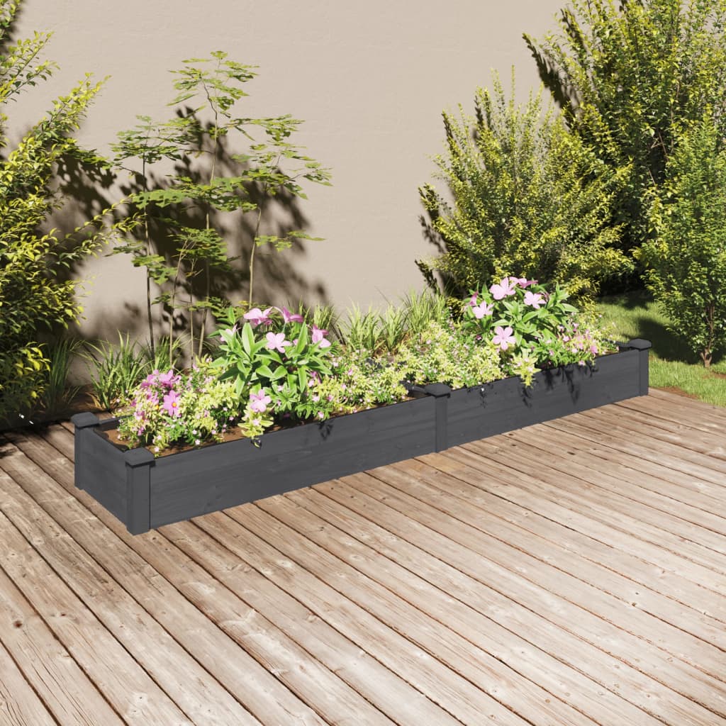 Hochbeet Mit Einsatz 240X120X25 Cm Massivholz Tanne