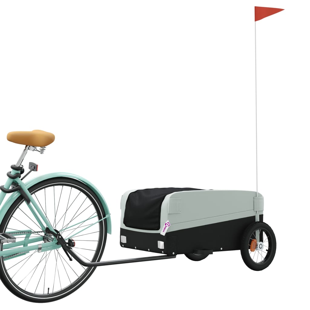 Fahrradanhänger Schwarz Und 30 Kg Eisen