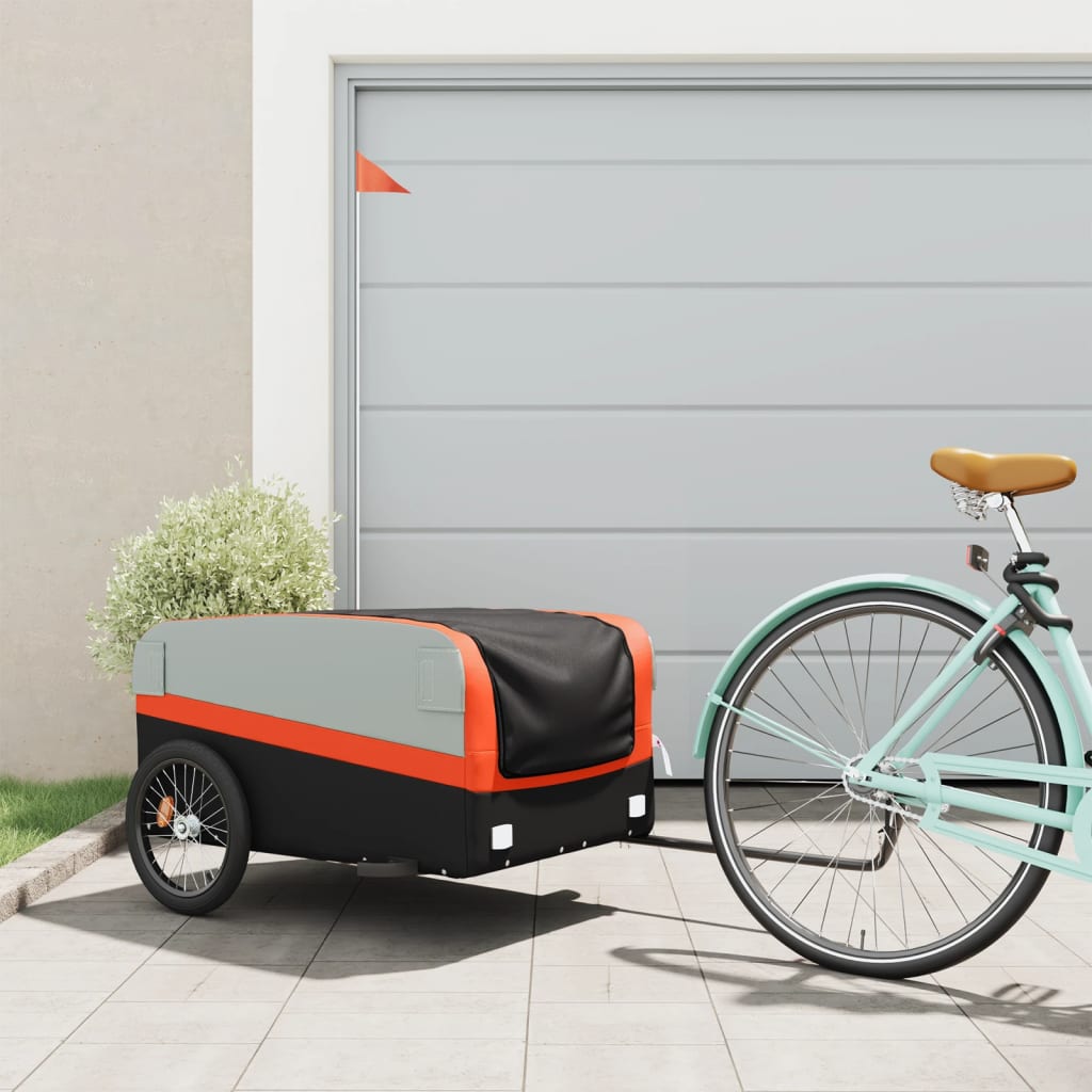 Fahrradanhänger Schwarz Und 45 Kg Eisen
