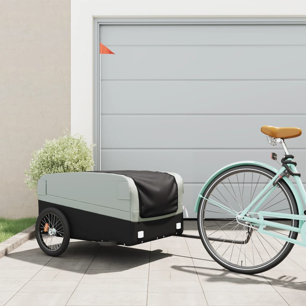Fahrradanhänger Schwarz Und 45 Kg Eisen