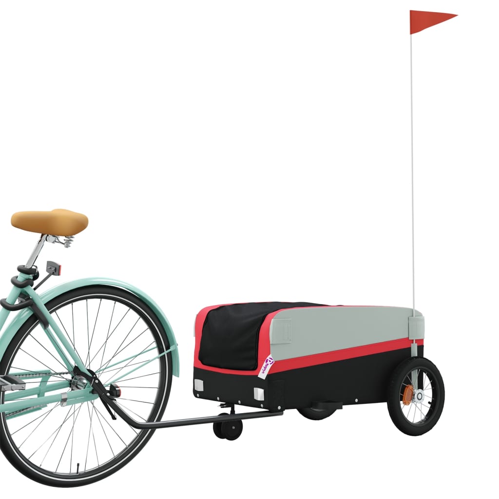Fahrradanhänger Schwarz Und 30 Kg Eisen