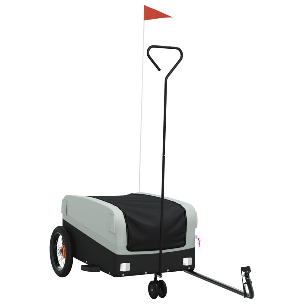 Fahrradanhänger Schwarz Und 30 Kg Eisen