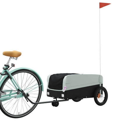 Fahrradanhänger Schwarz Und 30 Kg Eisen