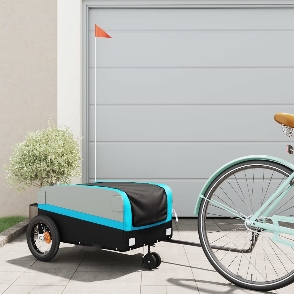 Fahrradanhänger Schwarz Und 30 Kg Eisen