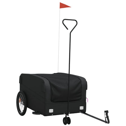 Fahrradanhänger Schwarz 45 Kg Eisen
