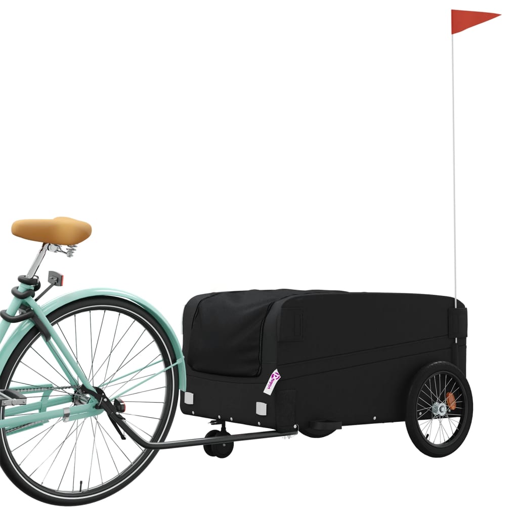 Fahrradanhänger Schwarz 45 Kg Eisen