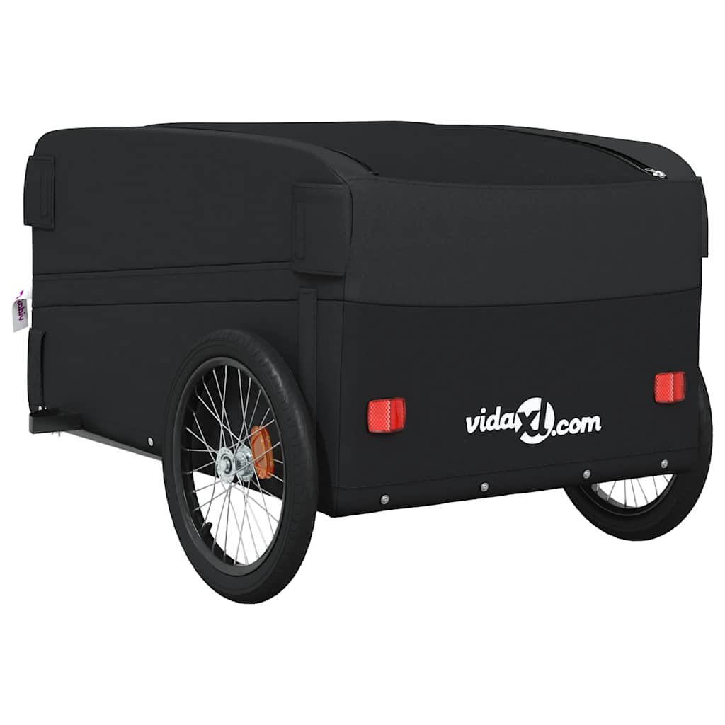 Fahrradanhänger Schwarz 45 Kg Eisen