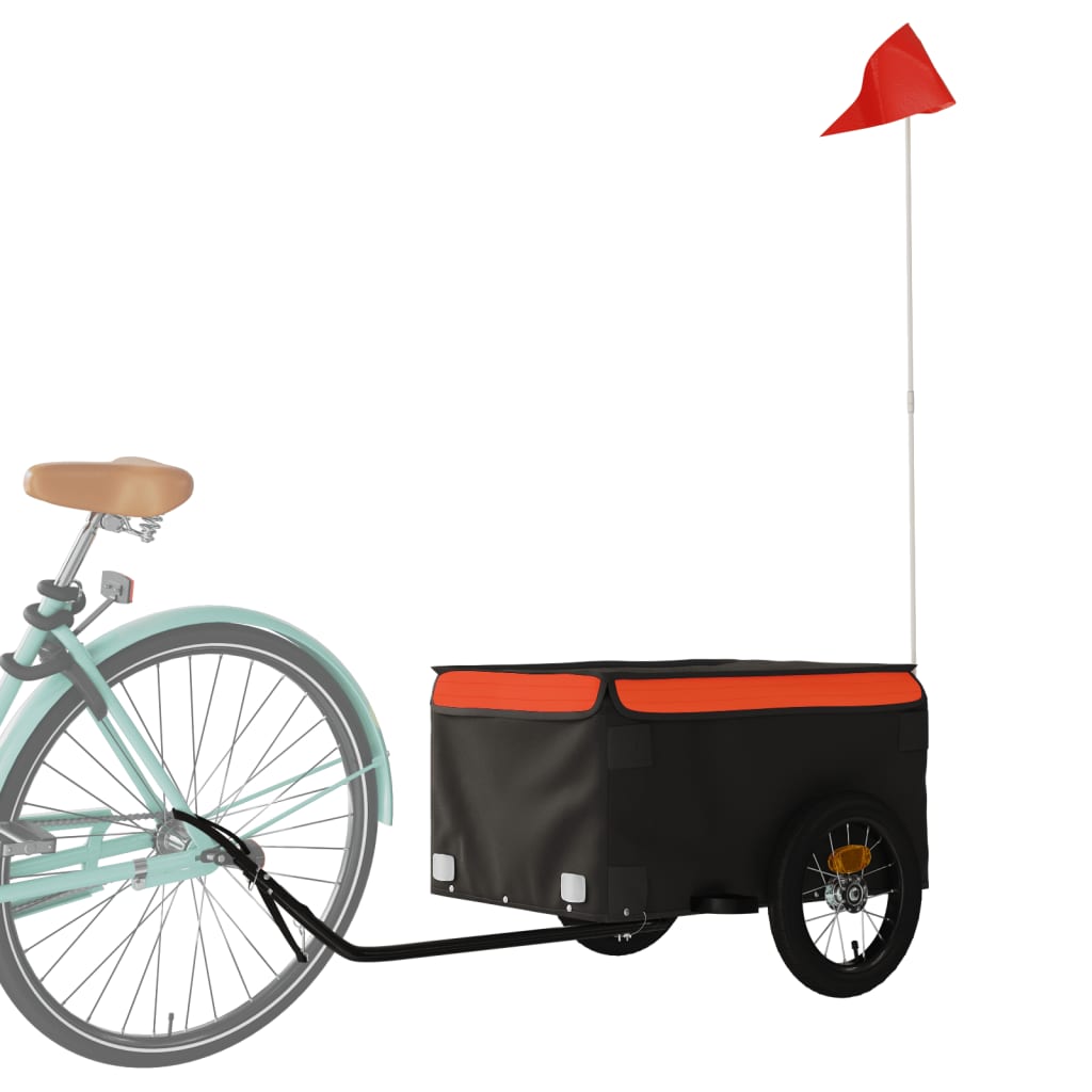 Fahrradanhänger Schwarz Und 30 Kg Eisen