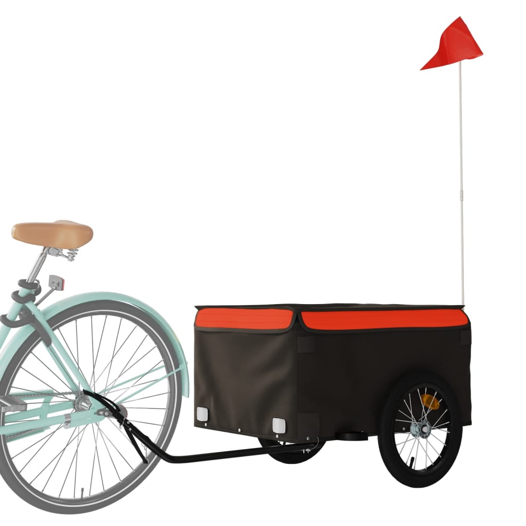 Fahrradanhänger Schwarz Und 45 Kg Eisen