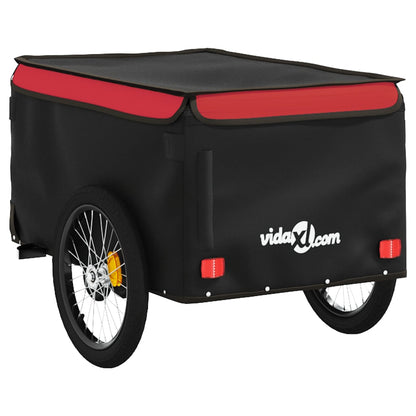 Fahrradanhänger Schwarz Und Rot 30 Kg Eisen