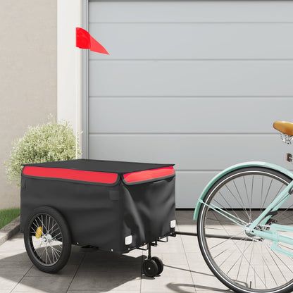 Fahrradanhänger Schwarz Und Rot 30 Kg Eisen