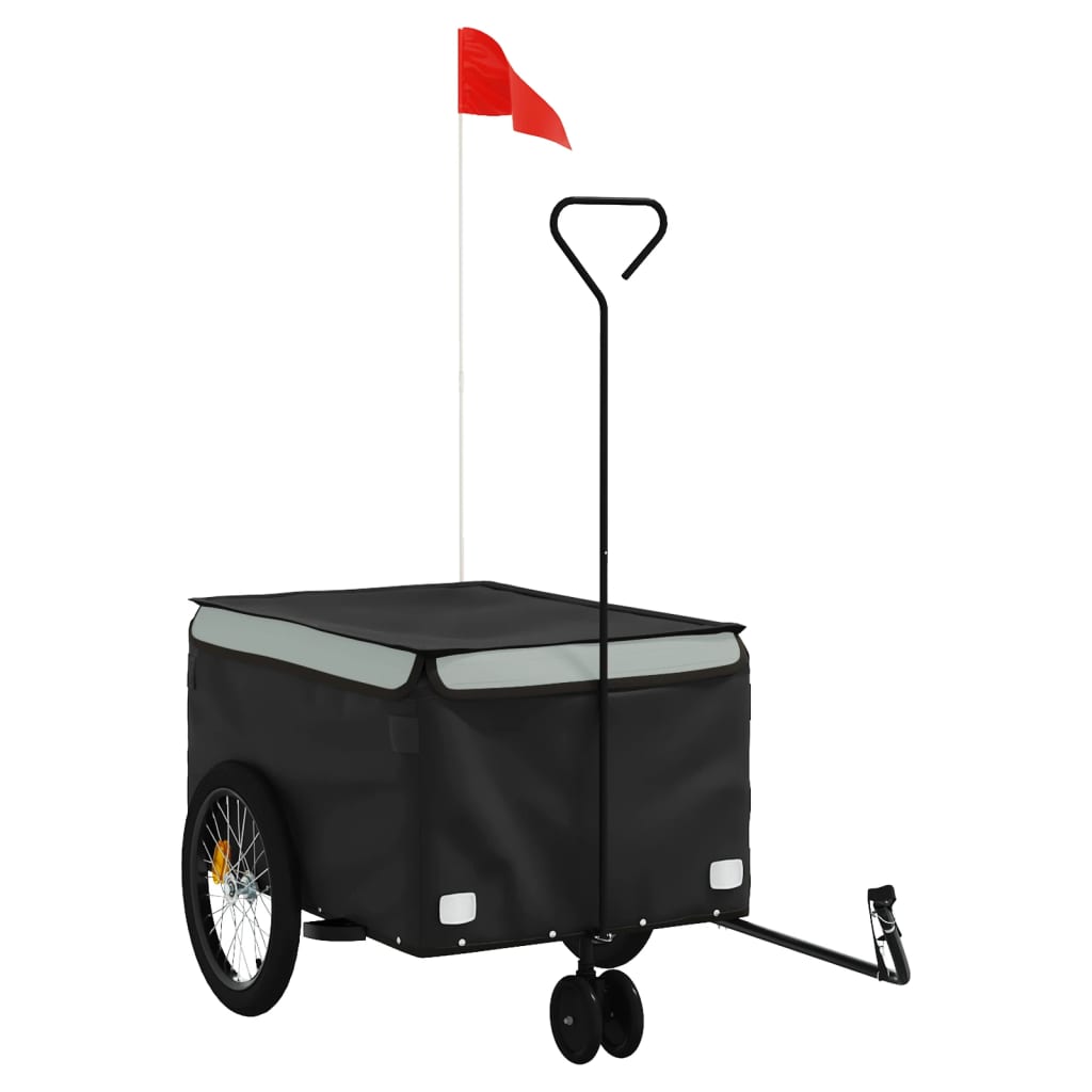 Fahrradanhänger Schwarz Und 30 Kg Eisen