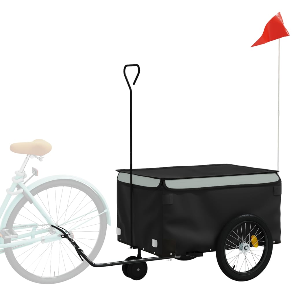 Fahrradanhänger Schwarz Und 30 Kg Eisen