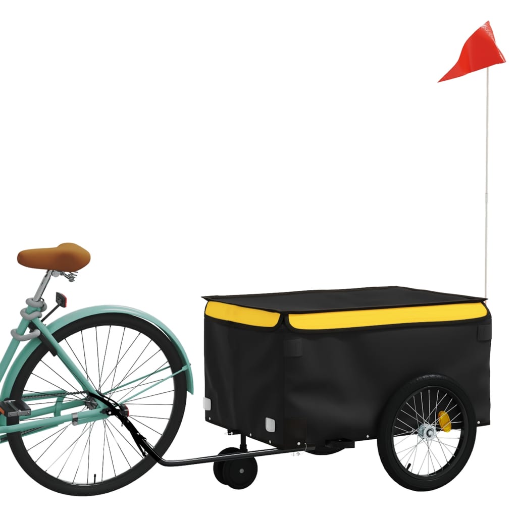 Fahrradanhänger Schwarz Und 30 Kg Eisen