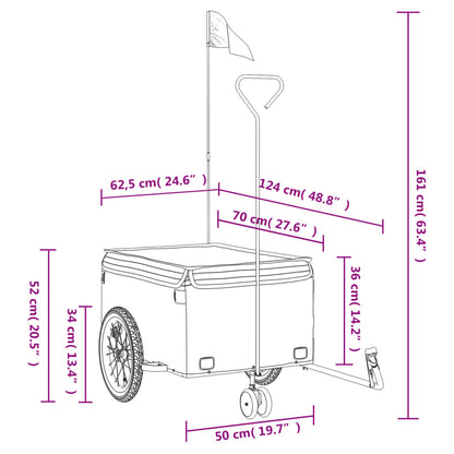 Fahrradanhänger Schwarz Und 45 Kg Eisen