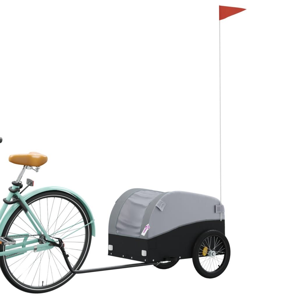 Fahrradanhänger Schwarz Und 30 Kg Eisen