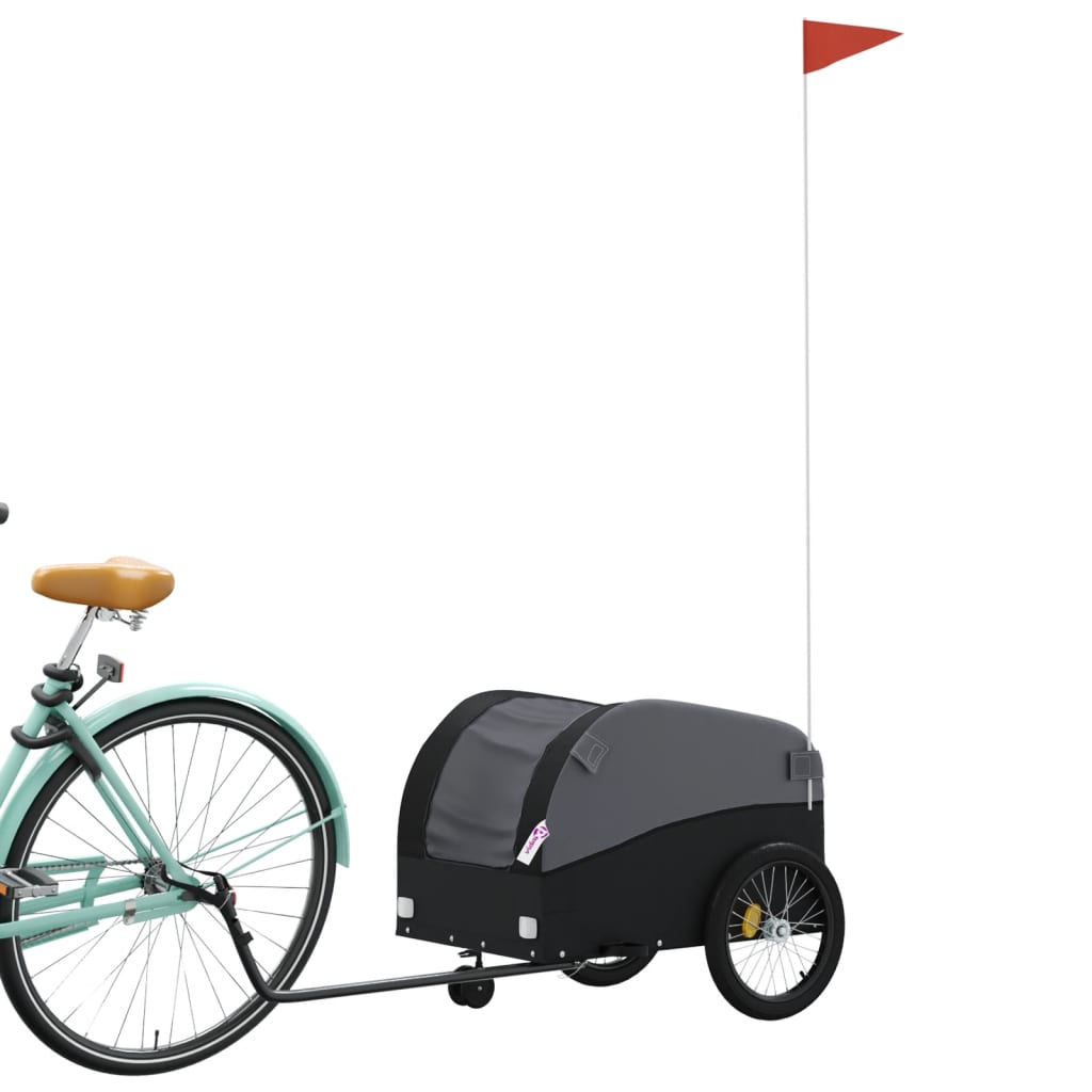 Fahrradanhänger Schwarz 30 Kg Eisen