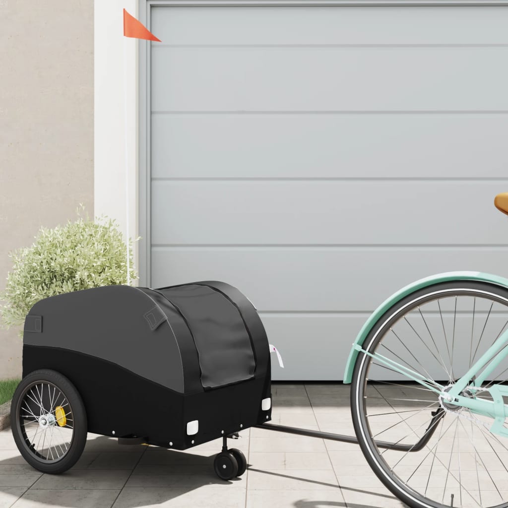 Fahrradanhänger Schwarz 30 Kg Eisen