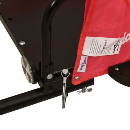 Fahrradanhänger Rot Und Schwarz Oxford-Gewebe & Eisen
