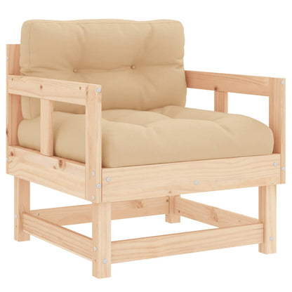 7-Tlg. Garten-Lounge-Set Mit Kissen Massivholz
